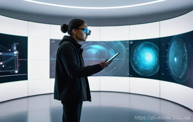 영화 제작업계 이직 전략 - **Prompt:** "A diverse group of filmmakers, including a female director in her 30s wearing a stylish...