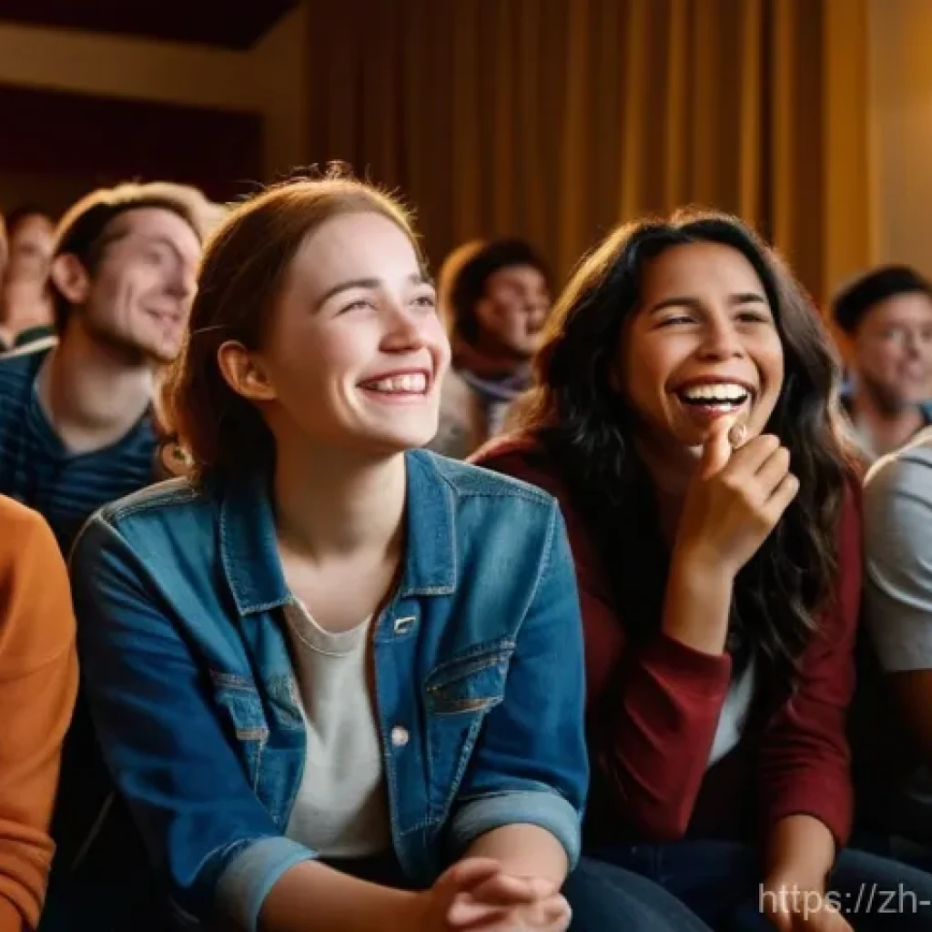 영화 제작사의 주요 고객층 분석 - **Prompt:** A diverse group of people, ranging from teenagers to middle-aged adults (all wearing cas...