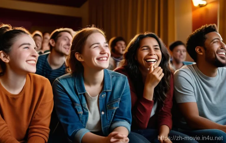 영화 제작사의 주요 고객층 분석 - **Prompt:** A diverse group of people, ranging from teenagers to middle-aged adults (all wearing cas...